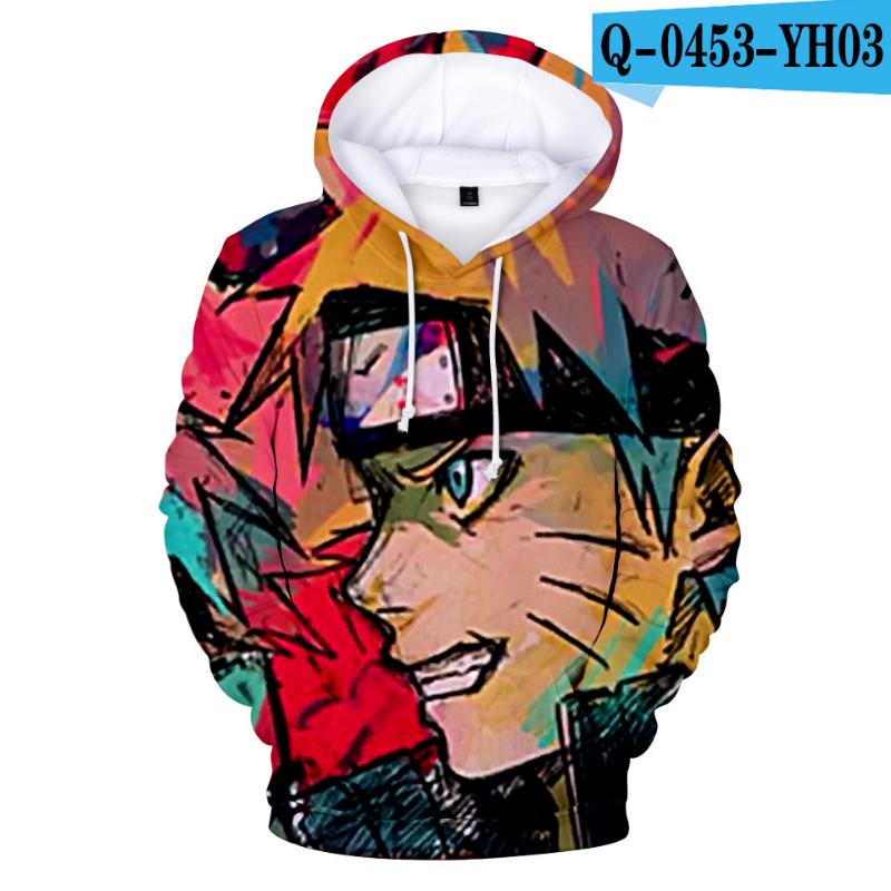 Naruto Sweatshirt Quarta e Sexta Geração 2024 Japonês 3D Com Capuz Para Homens Mulheres Crianças