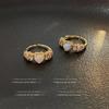 Elegant French Zirconia Heart Ring for Women - Ins Style, Niche Commute Design, Light Luxury High-End Fashion for the Index Finger
