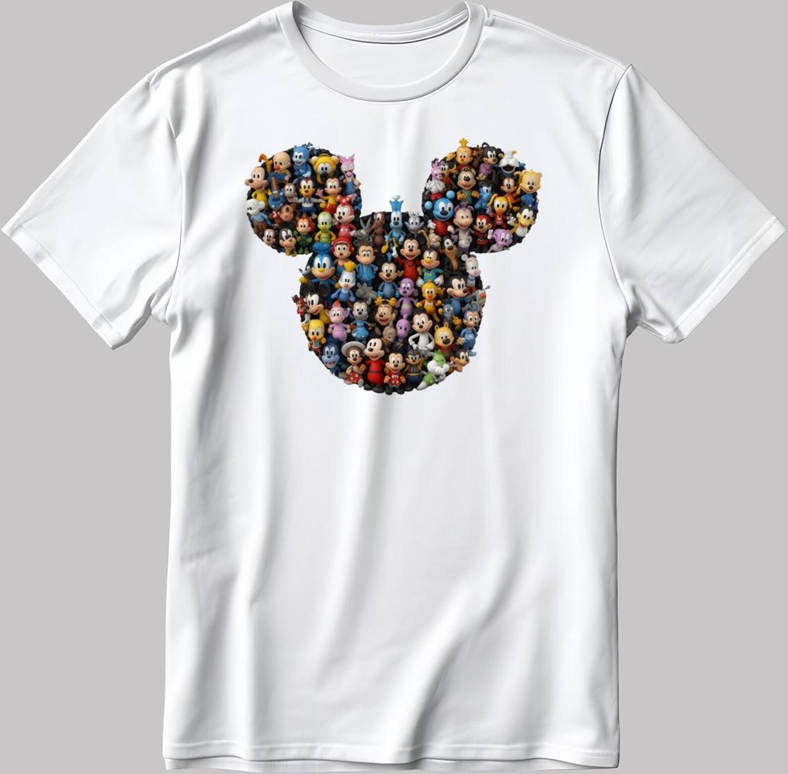 Mickey Mouse Silhouette T-Shirt, Disney Character Art DE307 3XL