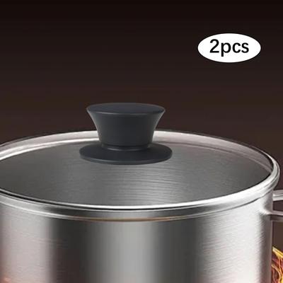 2 Piezas Pomos de Tapa de Olla de Silicona Asas para Sujetar Sartenes Resistentes al Calor para