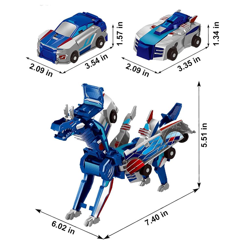 2 in 1 Transforming Unicorn Car Toy Magic Transformation Super Combination Car Toy  Magnetic Impact Deformation Car Robot Toys