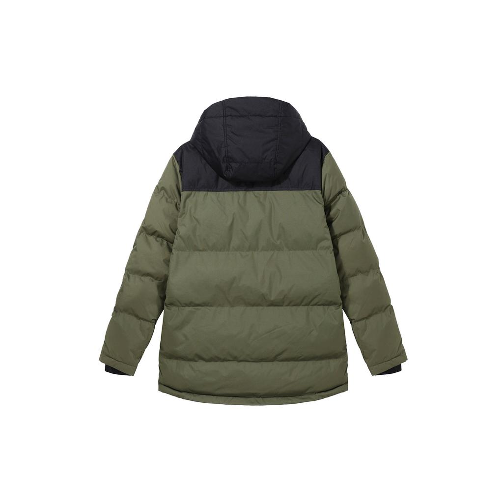 Li Ning Color Block Casual Logo Hooded Long Sleeve Cotton Jacket Men Jackets Thyme-Green AFMR467-5