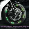 40 stücke Auto Radnabe Reflektierende Aufkleber Reifen Felge Reflektierende Streifen Leuchtende für Nacht Fahren Auto Fahrrad Motorrad Rad Aufkleber