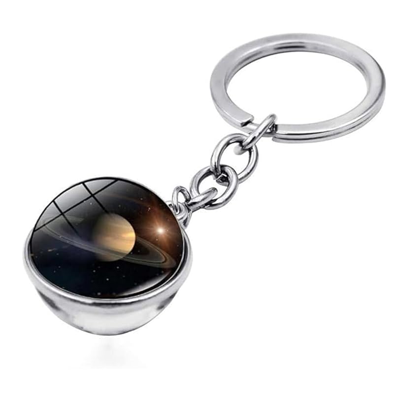 

[ALOHAMONI] planet key ring earth month solar planet universe galaxy world map globe vintage night light Luminous shine ball type key chain key ring