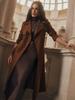2026 Women's Elegant Belted Woolen Long Coat for Autumn/Winter