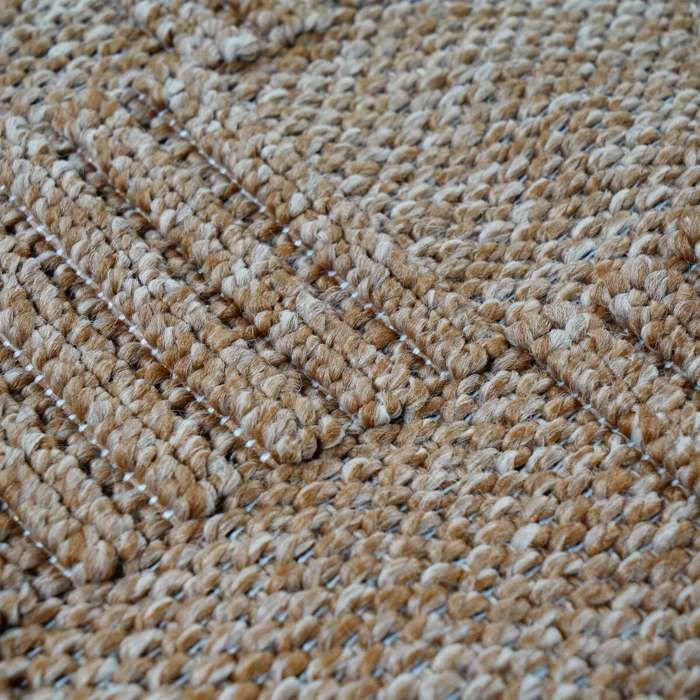 Tapis salon damier aspect jute beige 160x230