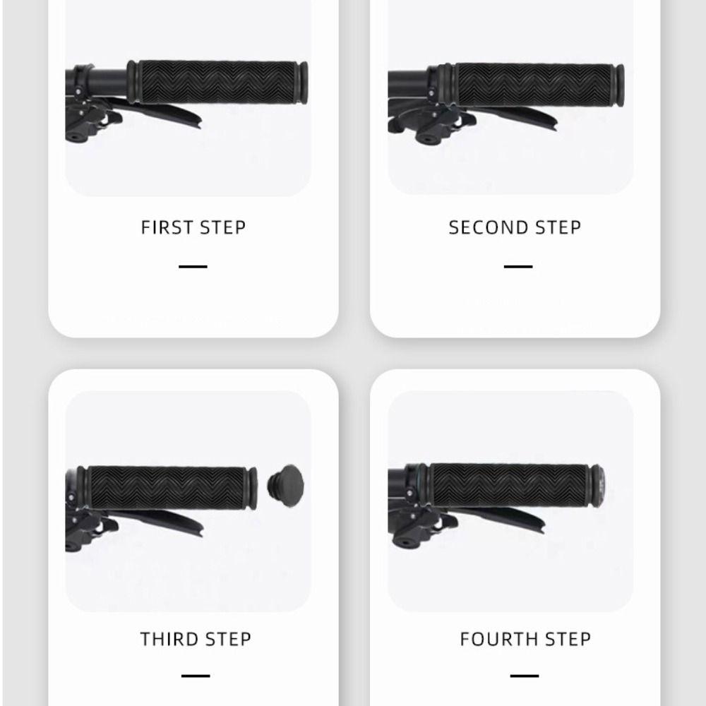 Black Bike Handle Grip Rubber Bike Cover Protecting New Mountain Bike Grips