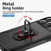 Rugged Car Magnetic Hybrid Protect Case for IPhone 17 Air 16E 15 14 Plus 13 12 Pro Max 360°Rotable Metal Ring Bracket Hard Cover