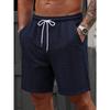 Pantaloncini casual da uomo con coulisse e texture