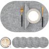 4Pcs Faux Leather Placemats And Coasters, Washable Side Table Mats, Wipeable HeatResistant Dining Place Mats For Outdoor And Indoor,