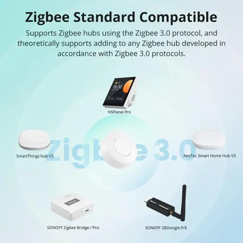 SNZB-01P Zigbee Wireless Switch Button Smart Scene Switch Smart Home Voice Control For EWeLink APP Alexa Home Assistant