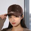 Baseball cap women's spring and summer new letter visor face small versatile cap