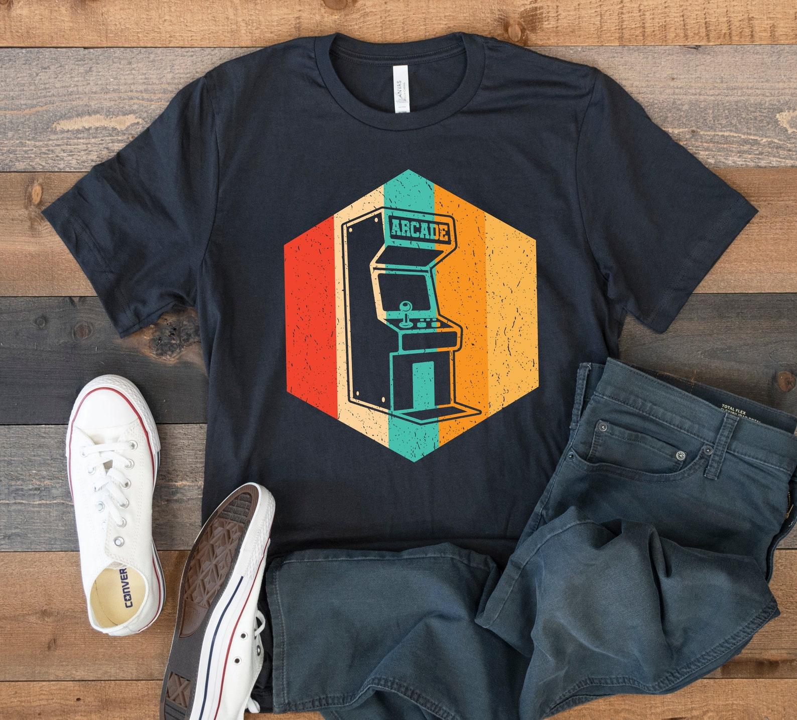 Retro Arcade T-Shirt, Arcade Gamer Tee, Gaming Kids T-shirt, Tank Top, T-shirt, T-shirt,T-shirt, Kids Tee Apparel Gift S