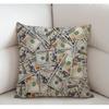 Swono Hundred Dollar Bill Farmhouse Pillow Cover 18x18 Inch Home Decor Cotton Linen Throw Pillow Case Cushion Cover for Sofa Couch