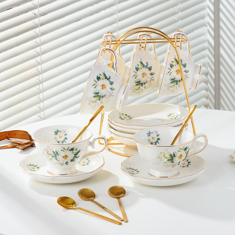 Bone Porcelain Coffee Cup and Plate Set