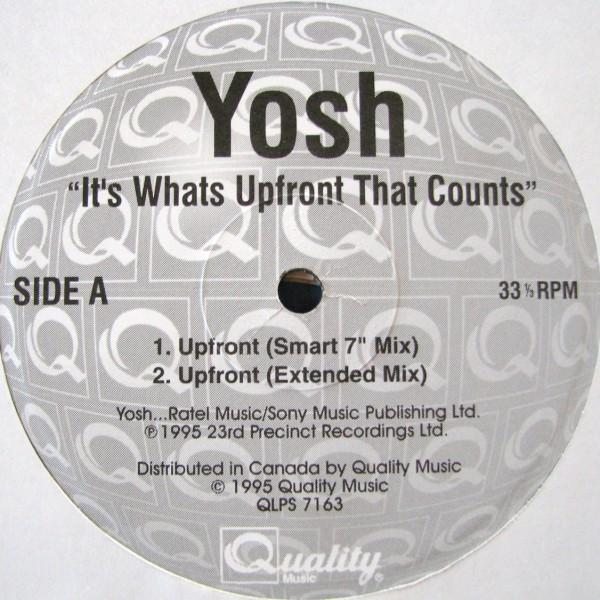 12-дюймовая пластинка YOSH CHRIS JAMES Its Whats Upfront That Counts Tu QLPS7163 QUALITY MUSIC 1995 Канада Танцевальная Электроника Б/у