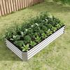 Fioriera Rialzata in Metallo, Fioriere Rialzate per Il Giardino Realizzate in Robusto Lamierino d'Acciaio con Un Design Robusto, Protezione dalla Ruggine e Lunga Durata, Rialzata