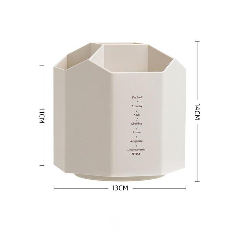 High Quality Office Pen Holder Roomy Pencil Storage Box 360° Rotatable Penholder Organizer Stationery Student School