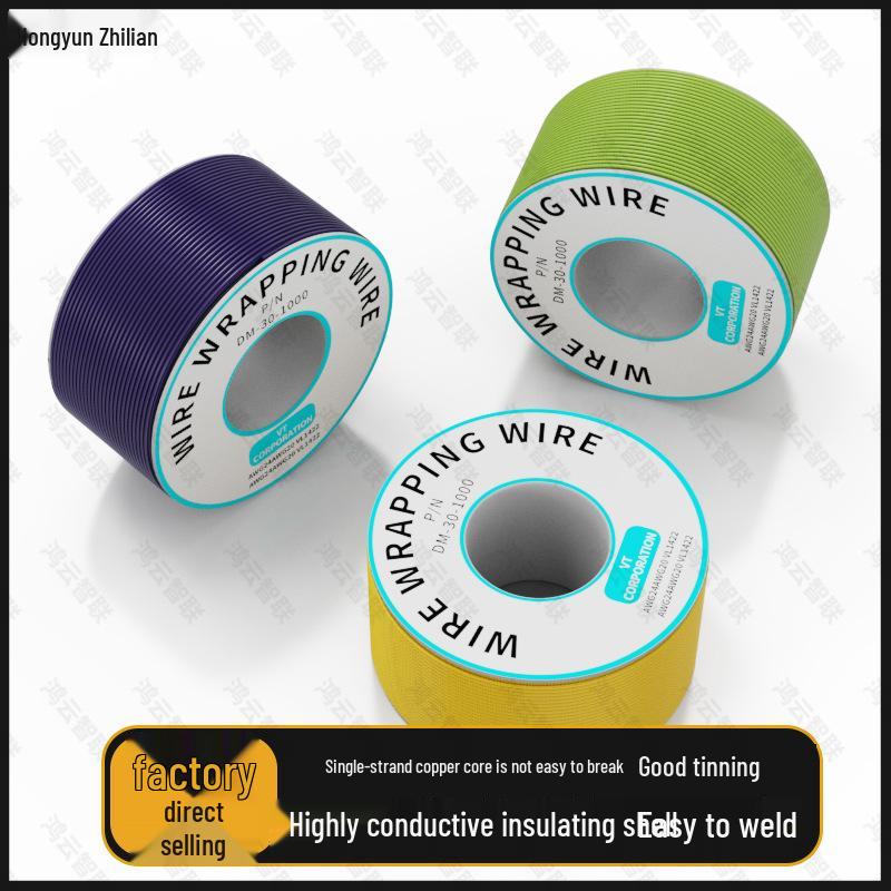 High-Temperature 30 AWG/32# Single Core Copper Jumper Wire for PCB and Circuit Board