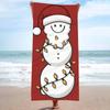 Merry Christmas Snowman Background Cute Single sided Printed Beach Towel Home Decoration Bath Towel 75x150cm Bathroom