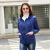 Frauen Frühling Einfarbig Langarm Leichte Mit Kapuze Kragen Outdoor Regenmantel Abgeschnitten Strickjacke Jacke S-3XL