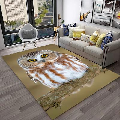 Cute Owl Series 3D Cartoon Carpet Rug for Home Living Room Bedroom Sofa Kitchen Doormat Decor,Child Area Rug Non-slip Floor Mat