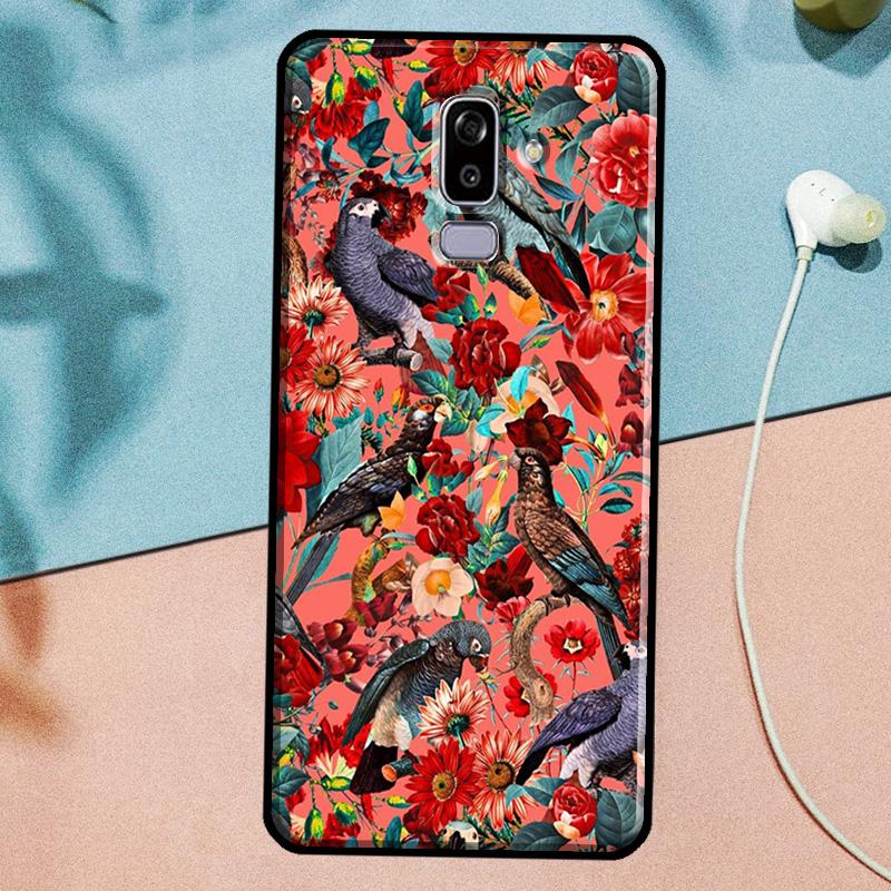Garden Birds Case For Samsung Galaxy J3 J5 J7 2017 A3 A5 2016 A6 A8 J2 J8 A7 A9 2018 J4 J6 Plus Cover