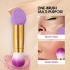 3 Pcs 2 In1 Double-Head Sponge Head Mini Portable Makeup Brush Fluffy Blush Brush Ladies Beauty Tool