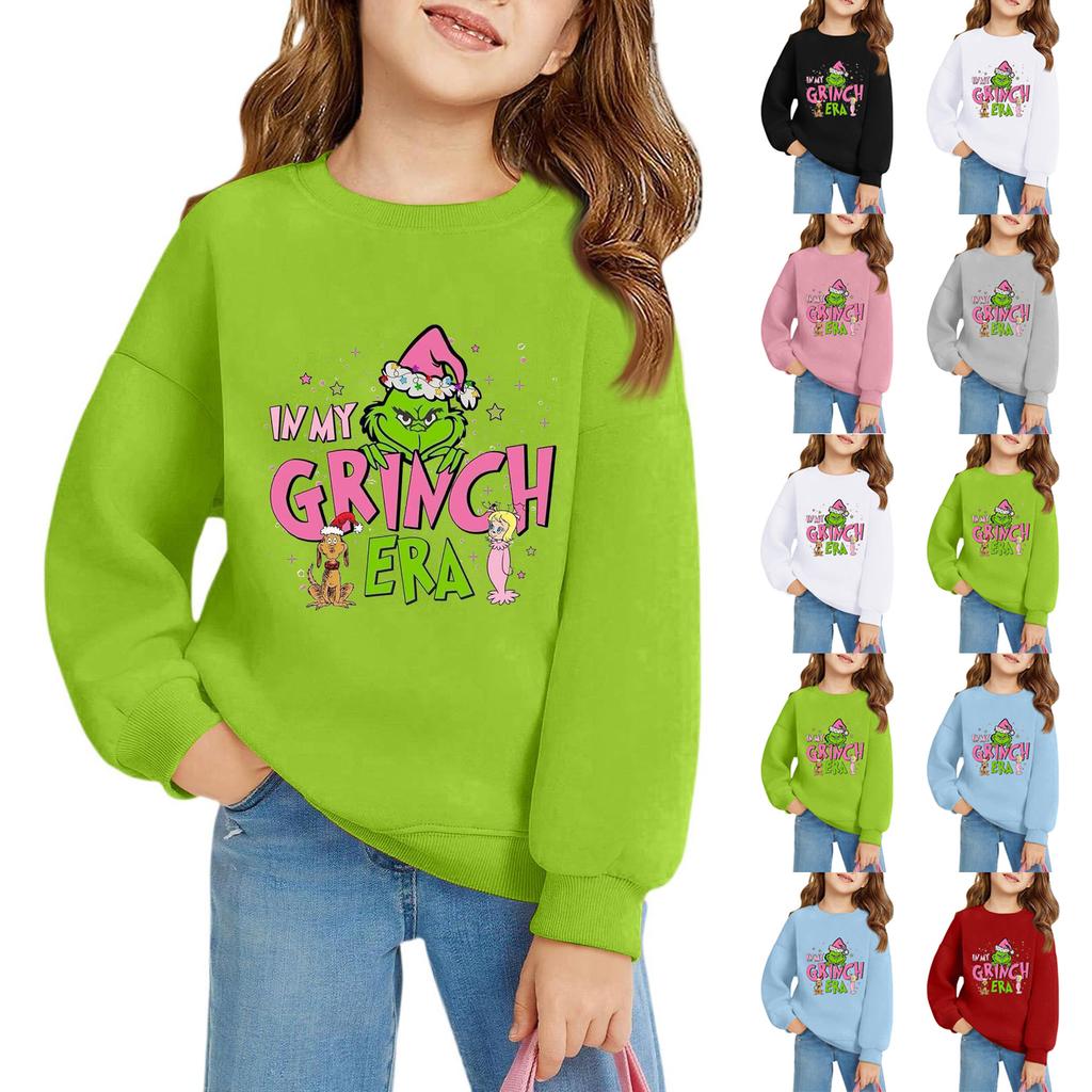 Weihnachtstag Mädchen Rundhals-Pullover für Kinder Bedruckte Baby-Tops