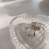Korean Dongdaemun Geometric Hollow Chain Ring - Trendy Thai Silver Jewelry for Women