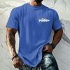 Men's Vintage Texture Printed Short Sleeve T Shirt Loose Fit Casual Summer Daily Wear Top Soft Fabric Comfortable Design
