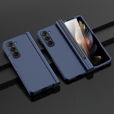 Kunststoffschale Membran-Telefonhülle für Samsung Galaxy Z Fold 6 5 4 3 Fold6 Fold5 Fold4 Fold3 mit Stiftschlitz-Scharnierschutzabdeckung