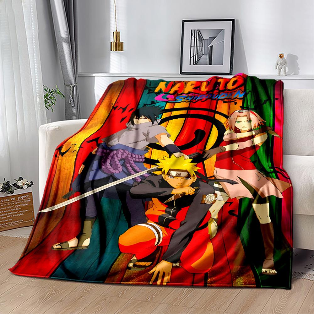 Naruto: Team Adventure Blanket Soft Warm Cozy Perfect for Picnics Bed Couch Four Seasons Universal Playful Design