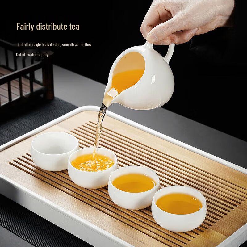 White Jade Porcelain Kung Fu Tea Set
