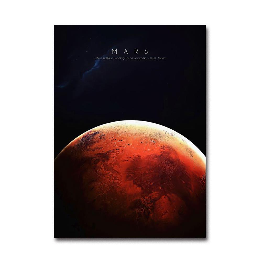 Solar System Planet Mercury Venus Earth Mars Jupiter Saturn Uranus Neptune Wall Poster Home Decor Canvas Painting Print Pictures