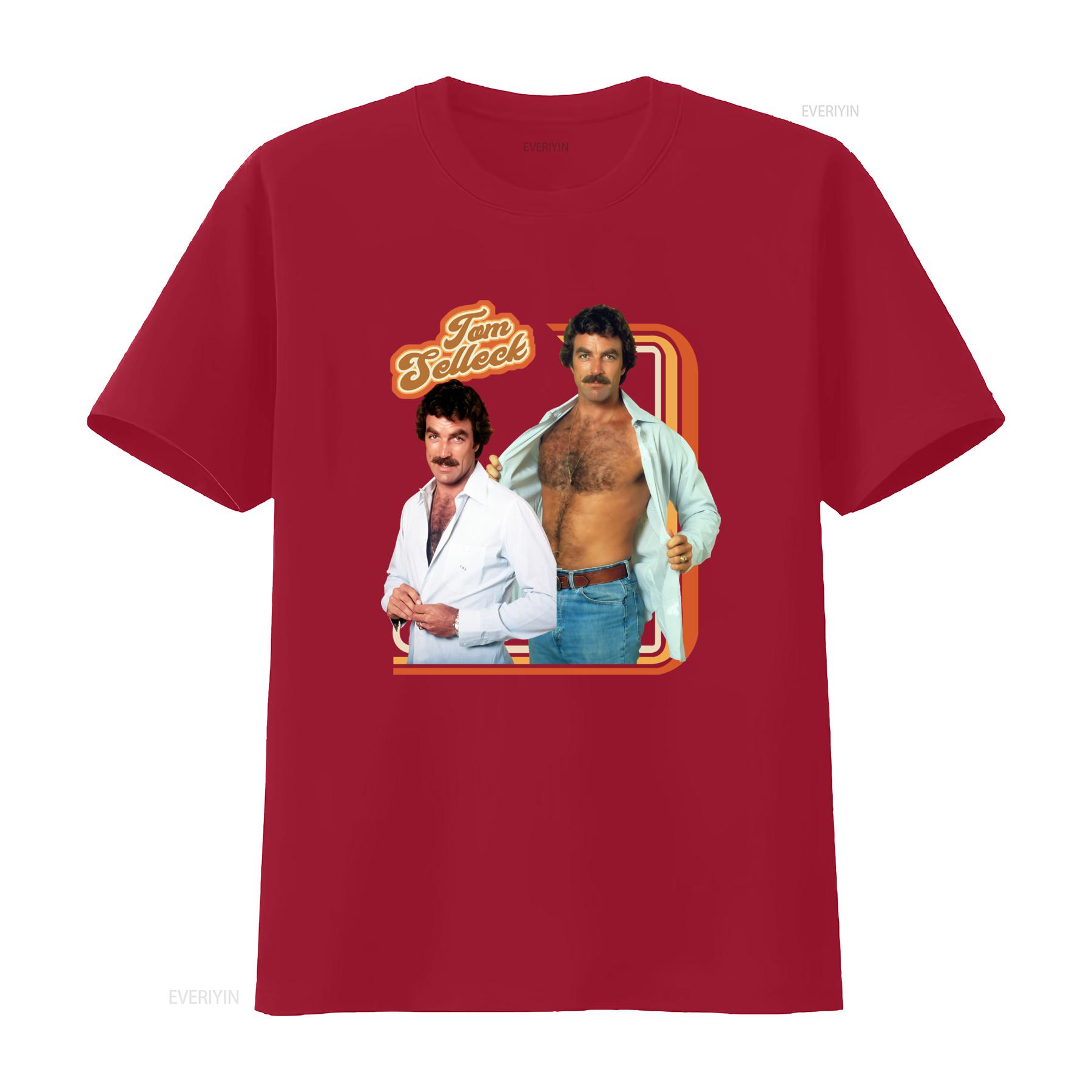 

Tom Selleck 70s Retro Star T Shirt Vintage Macho Homage for Kids Throwback Style vintage Washed Casual Unisex Stretched S