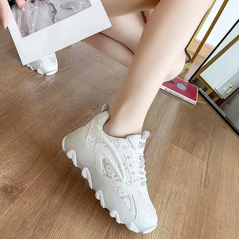 Height Up Flat-heeled Cheap Woman Sneakers Walking Women's Casual Shoes Cute Sport Tenisky Comfort New Tenix Sapatenes