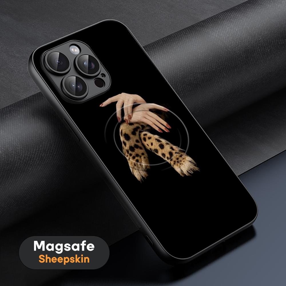 Super fashion Leopard pattern Phone Case For iPhone 17 16 15 14 13 12 11 Plus Pro Max  High-end Luxury Magsafe Sheepskin