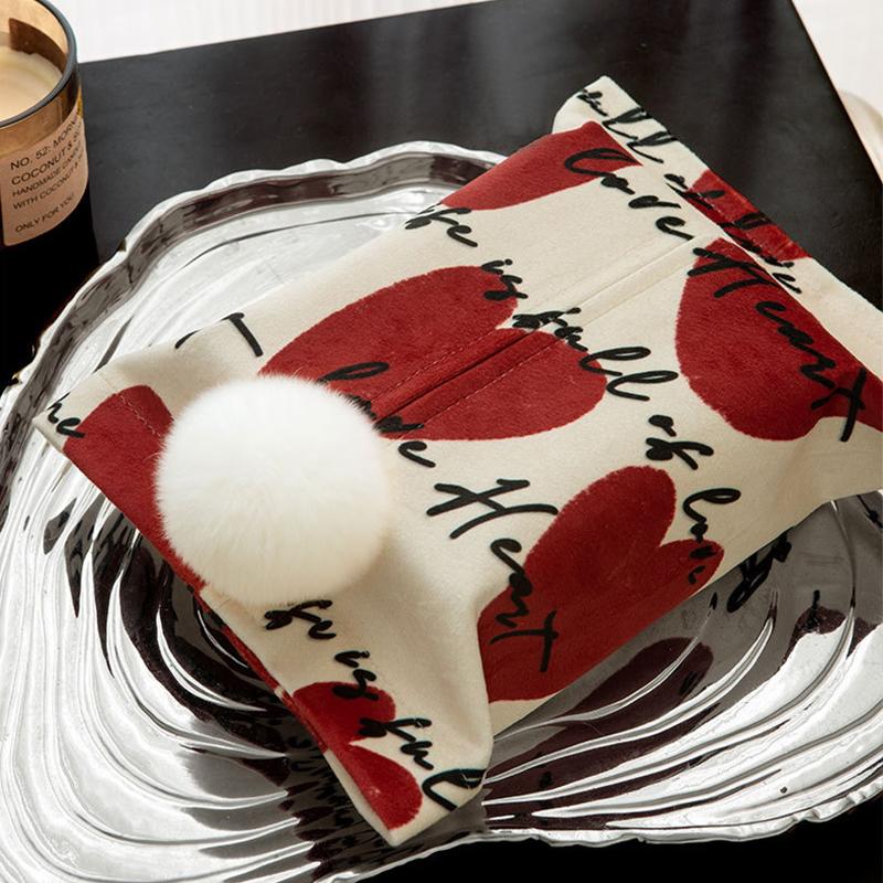 1PC Car Napkin Drawer Bag Light Luxury Style Tissue Box Car Love Couple Drawer Box Ins Wind Living Room Home Multi-Style