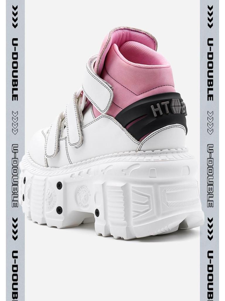 Unisex High-Top Platform Punk Boots: Thick-Sole, Height-Boosting Summer Shoes