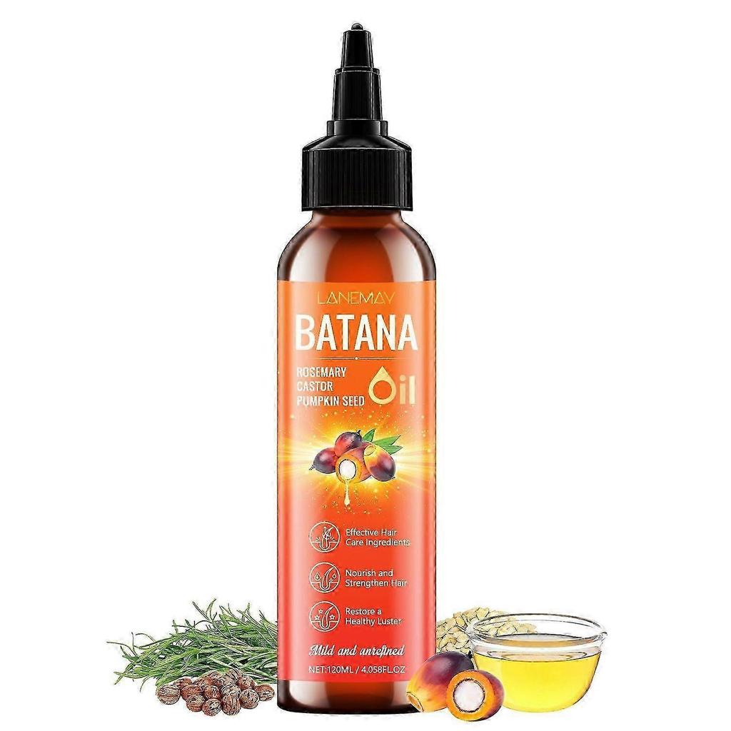 Batana Oil for Hair Growth, 4-in-1 Honduran Batana Oil with Rosemary, Castor, Pumpkin Seed Oil, Nourishes, Strengthens, Promotes Healthy Hair, 120ML