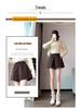 Petite High-Waisted Woolen A-Line Shorts for Women - Autumn/Winter 2024 Collection