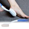 Long Handle Remove Dead Skin Cutin Foot Brush with Scrubbing Pumice Stone Foot Massage Cleaner