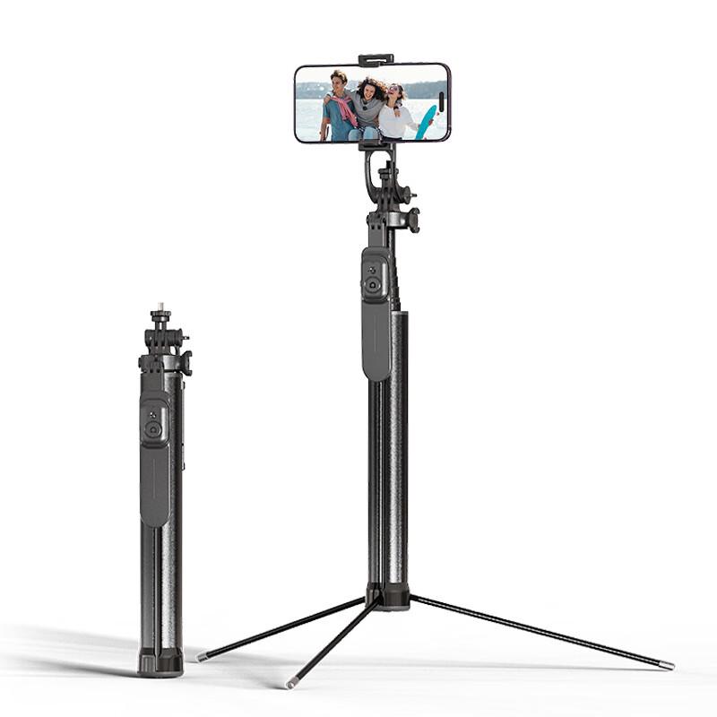 C11 Aluminum Alloy Selfie Stick Tripod with Bluetooth Remote
