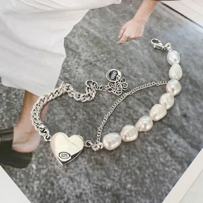 VENTFILLE Bracelet en argent sterling 925 avec perles et nœuds en bambou pour femme et fille, bijoux coréens simples, cadeau d'anniversaire, livraison directe