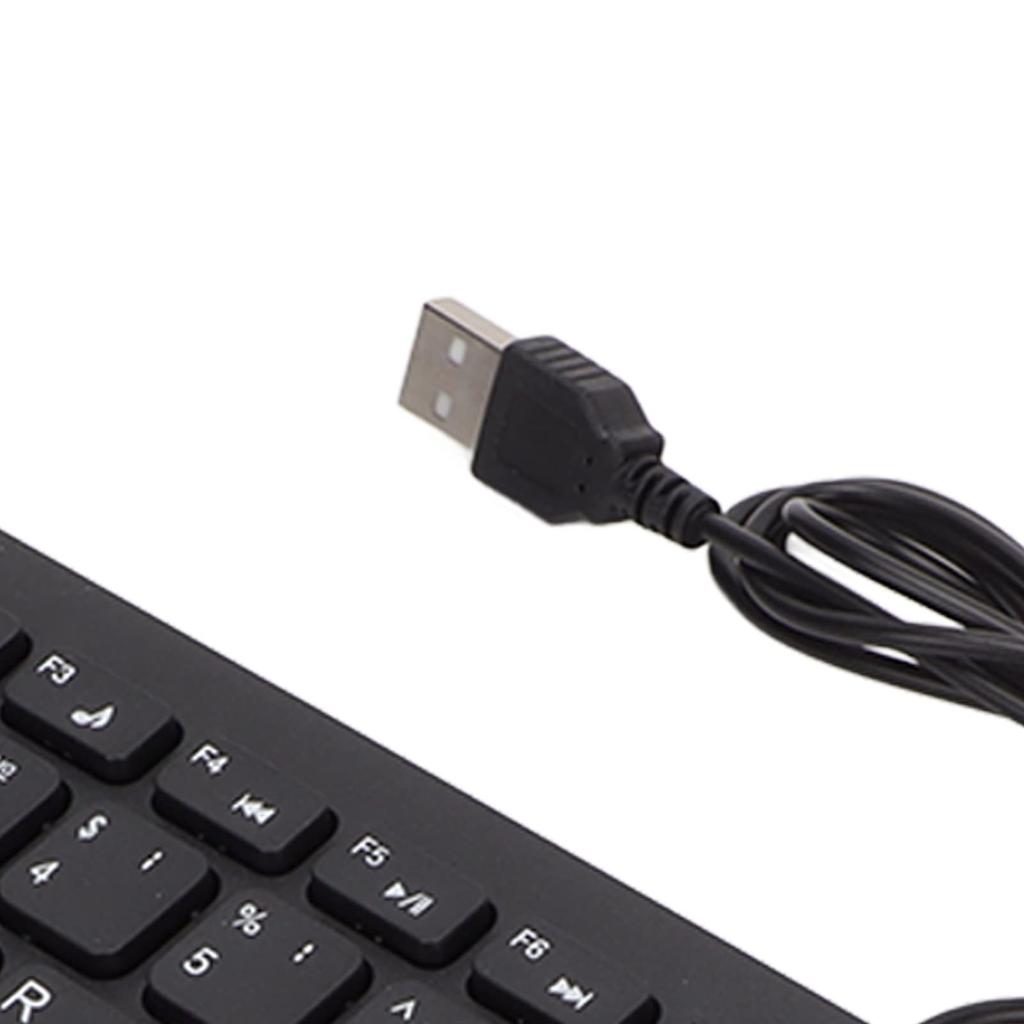 Topiky USB Keyboard, 78 Keys Russian German French Wired Computer Keyboard Mute Ultra-Thin Desktop Keyboard for Office or Home Use (Russian)