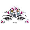 1PC Maskerade Glänzendes Gesicht Dekoration 3D Kristall Aufkleber Musik Festival Trendy Glänzende Acryl Bohrer Aufkleber Temporäre Tattoo Aufkleber