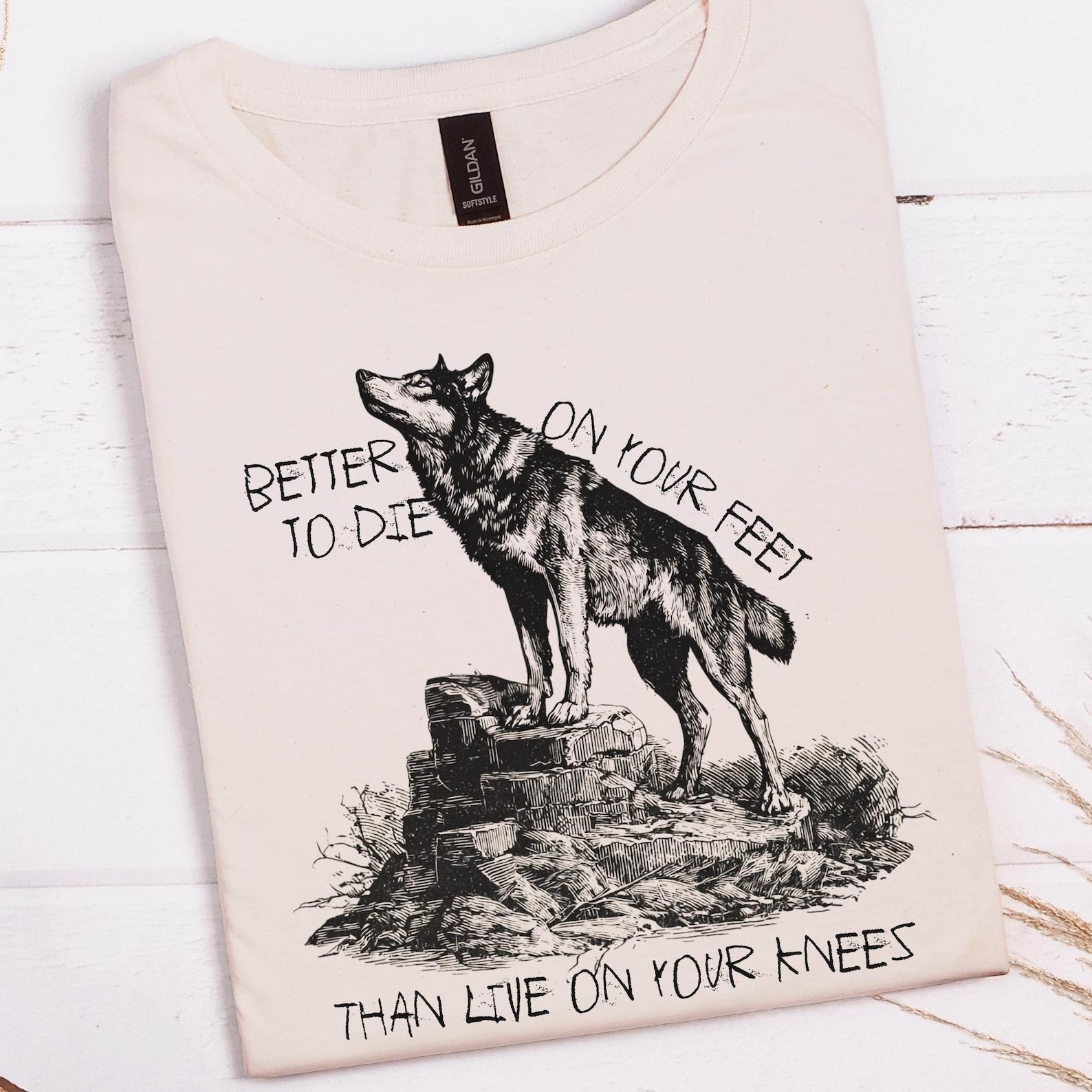 Wolf Graphic Tee | Anti-Fascist Statement Shirt S