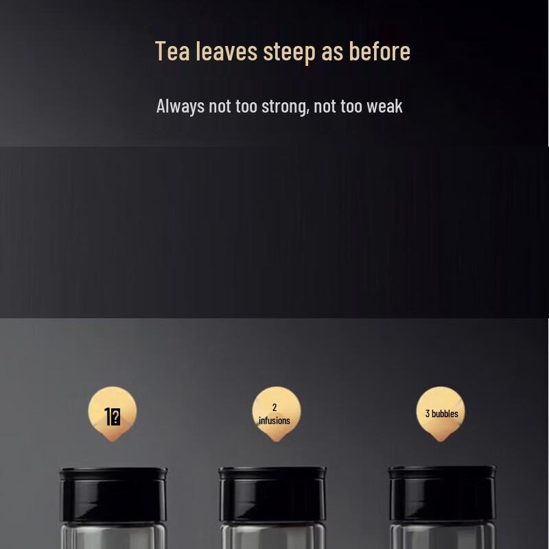 RELEA Portable Glass Tea Infuser Cup