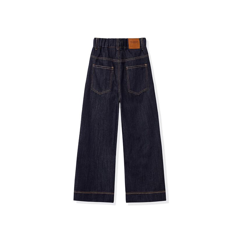 ASK JUNIOR Girls' Loose Straight-Leg Denim Jeans